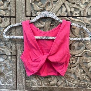 GARAGE seamless twist front crop top